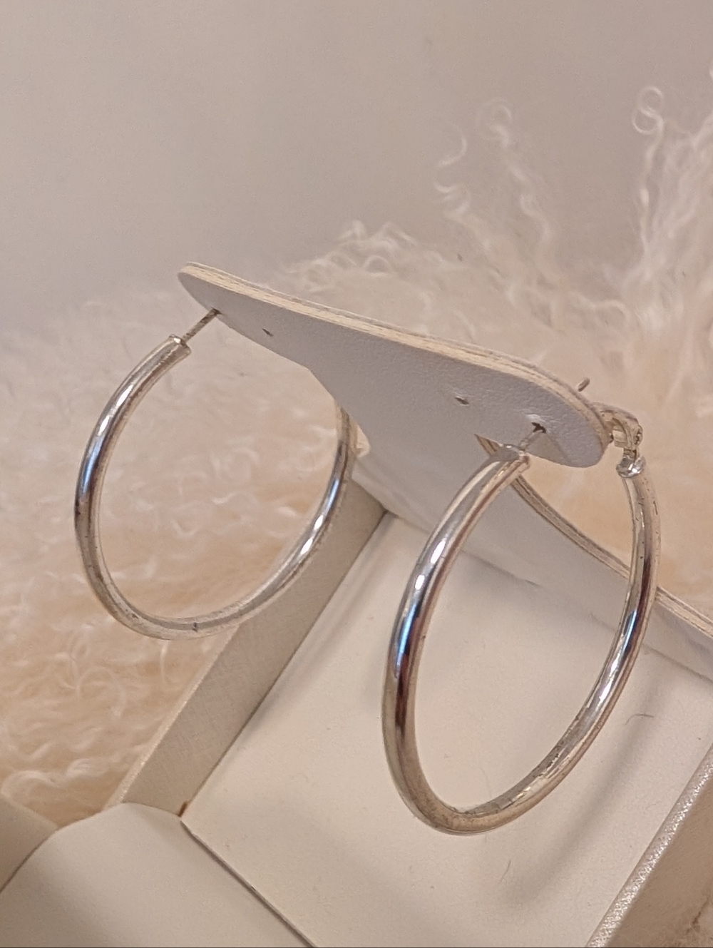 Classic Sterling Silver Hoop Earrings - Picture 2 of 8